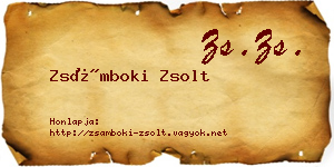 Zsámboki Zsolt névjegykártya